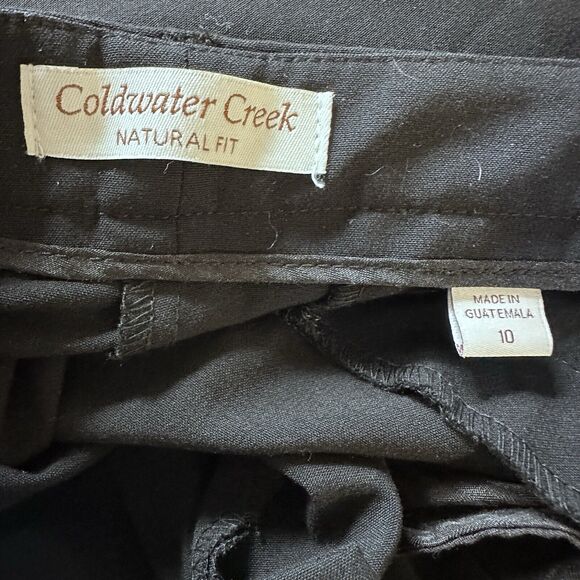 Coldwater Creek Pants High Rise Black Career Dress Size 10 Trousers Slacks - Picture 6 of 8